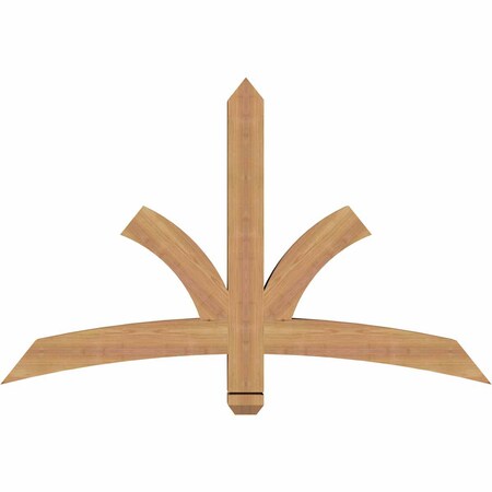 Ekena Millwork Davenport Timber Gable Bracket, Western Red Cedar, 48"W x 30"H x 3 1/2"D x 3 1/2"F, 15/12 Pitch GBW048X30X0404DAV00SWR
